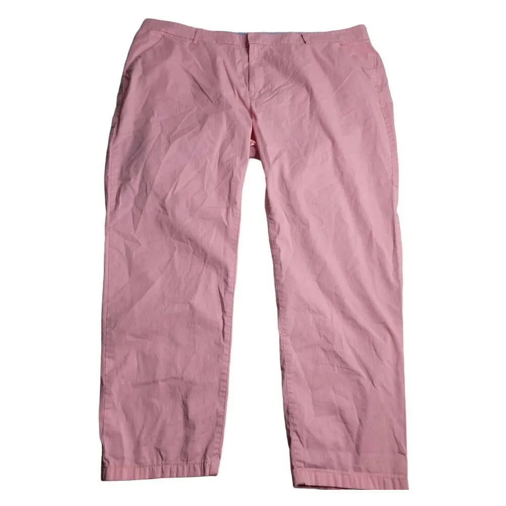 J. Crew Slim Boyfriend Chino Pant Women's Pink Size 36 Preppy